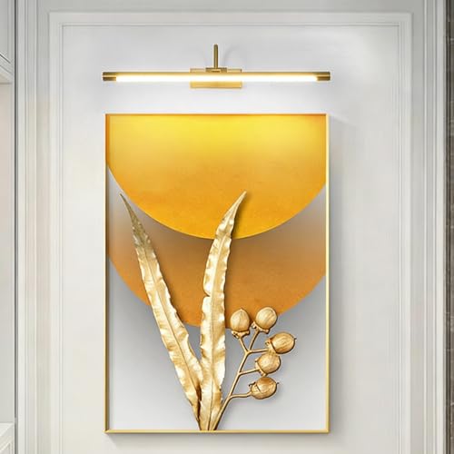 LED Espejo de Baño de diseño largo decorativo oro con aplique de pared de alta resistencia