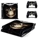 AXDNH Kreativer Pixelschädel/Abstraktes Muster Skin Sticker Für PS4 Konsole & 2 Controller PVC Skins - Für Playstation 4 Zubehör Gamepad Klebeaufkleber,0973