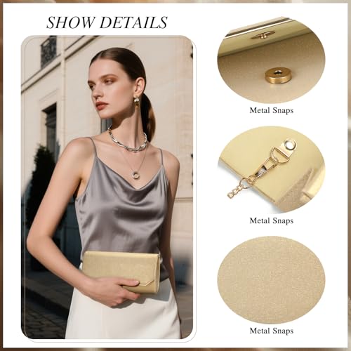 Image of UBAYMAX Clutch Purses for Women Formal Dressy Evening Handbags Crossbody | Sparkly PU Leather Envelope Clutch Bag Fancy Small Shoulder Bag for Wedding Party Cocktail Prom Engagement Formal Occasions