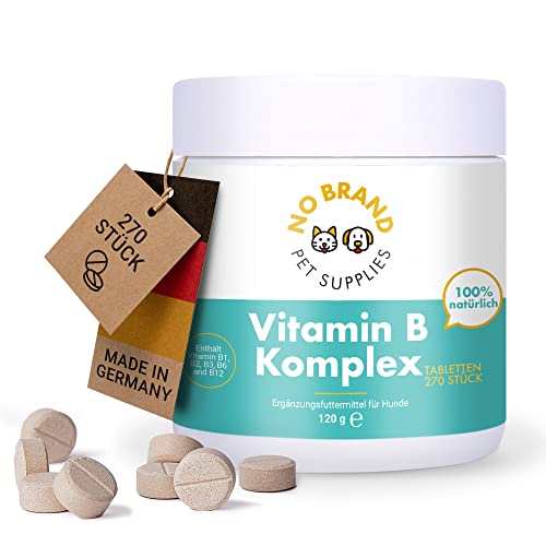 270 Tabletten Vitamin B Komplex für Hunde I hochdosiert I Nahrungsergänzungsmittel aus natürlichen Extrakten I Bierhefe, Dextrose, Vitamine, Mineralstoffe für...