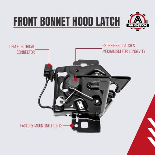 Image of Front Hood Latch Assembly - Compatible with Ford - F-150 - Bonnet Lock - Hood Lock Latch - Replaces FL3Z-16700-B - 2015-2020