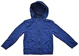 Crash-Optik Pocopiano Nylonjacke Regenjacke Windjacke Jungen Kapuze Windbreaker Blau (116)