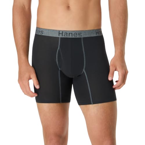 Hanes mens 3-pack Comfort Flex Fit Ultra Soft Stretch Brief, Available in Regular and Long Leg Boxer Briefs, Regular Leg Assorted, XX-Large US - image 2