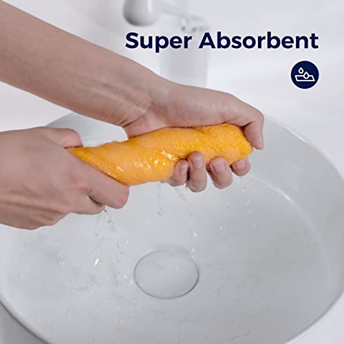 Click Clean Microfiber Cleaning Cloths, 12-Pack, Size 12" X 16", Lint-Free, Streak-Free, Reusable Cleaning Towels For Cleaning Windows, Glass, Mirrors, Wind Shields, Stainless Steel #TOP2