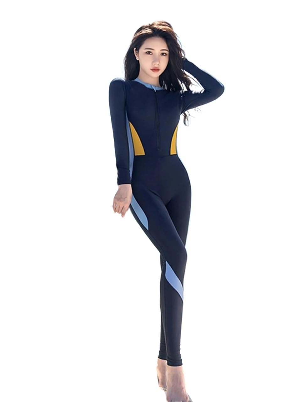 Muta da Surf Muta da Donna, Costume Intero Snorkeling, con Cerniera Frontale, Bagno Surf, Muta Sub, Abbigliamento Spiaggia