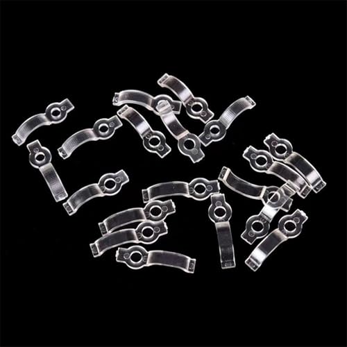 Image of 100 Pack LED Strip Mounting Clips, Installation Accessory for LED Light Strips, Flexible Mounting Solutions for 8mm Wide Waterproof Strip Lights