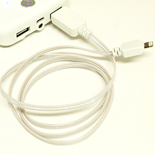 Shining lightening cable for iPhone 5/iPhone 5S/iPhone 5C/iPad/iPod, color:White
