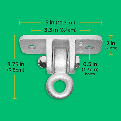 Jungle Gym Kingdom SWINGHANGERS Swing Set Hangers - 2 Heavy Duty Brackets With Locking Snap Hooks For Porch, Patio, Playground - Indoor/Outdoor Hardware & Accessories thumb #6