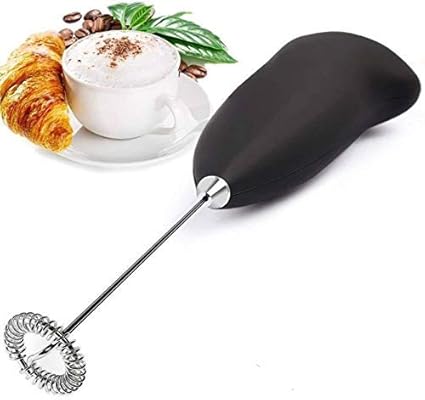 Kevim Stainless Steel Electric Handheld Milk Frother Mixer Coffee Frother With Single Spring Spiral Foamer Mini Blender Maker For Coffee Cappuccino Hot Chocolate Green Tea