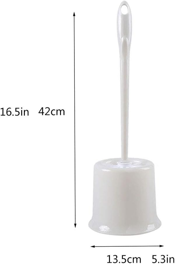 Bathroom Toilet Brush Long Handle Holder Toilet Brush with Base Toilet Brush Simple Design Toilet Brush Bathroom Tool Cleaning Toilet Brush Set Toilet Brush