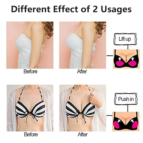 Image of Sticky Bra Inserts, Soft Lightweight Adhesive Bra Pads Push up Bikini Padding Reusable Washable Breast Enhancer
