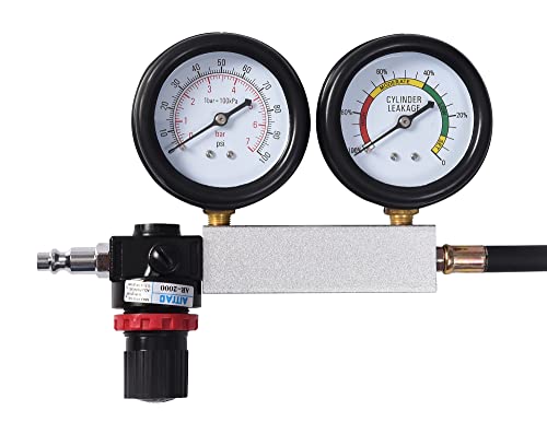 DHA Engine Cylinder Leak Down Pressure Tester Kit with Dual Gauge, Petrol Compression Leakdown Detector Leakage Test Tool Set for Car Motorcycle - Image 4