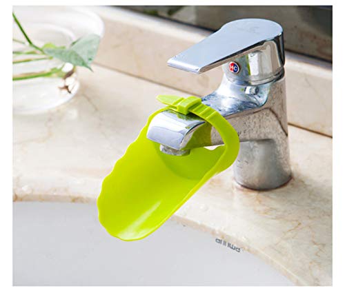 Blue Baby and Children's Faucet Extension Faucet Guide Sink Extender Long Water Hand Washing Device Water Diverter (2 Packs Adjustable)