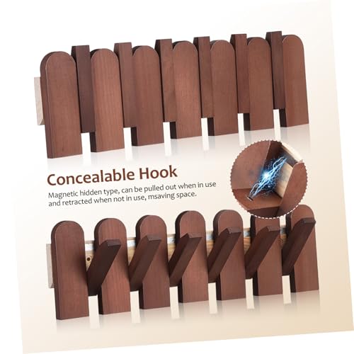 Patère murale multifonction en bois robuste pour suspendre manteaux - 4