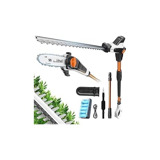 Litheli 2‑in‑1 Cordless Hedge Trimmer & Pole Saw