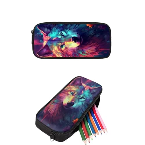 PinUp Angel Cool Wolf Print Kids Backpack for Boys Girls, Perfect for Early Elementary Backpack with Lunch Bag Pencil Bag, for Kids Features Padded Back Adjustable Strap School Travel Backpacks4