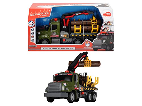 Dickie Toys 12\" Air Pump Action Logging Truck Vehicle