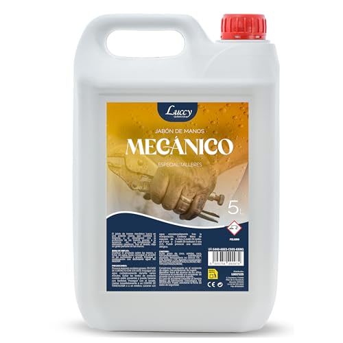 LUCCY Sapone Mani Meccanico Professionale 5000 ml | Uso Industriale e Officine | Potente Sgrassante contro Grasso e Sporco Ostinato