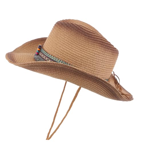 Chapeau de paille boho pliable et léger avec un grand bord protecteur d'été