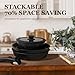 KIKCOIN Pots and Pans Set, 30 Pack Nonstick Cookware Set Detachable Handle, Induction RV Kitchen Cooking Set with Removable Handle, Frying Pans, Casserole - Dishwasher/Oven Safe, PFOA Free