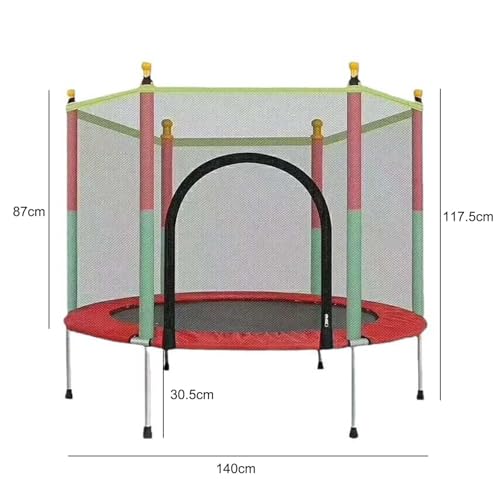 Gziztx Trampoline for Toddlers 55''/140CM Rebounder Trampoline for Kids Ages 1 to 8 Indoor Outdoor with Enclosure Net, Foam Pole Covers - Image 4