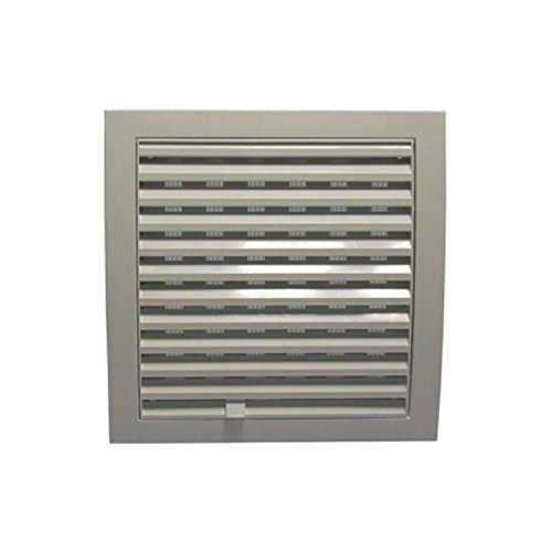 Grille de ventilation carrée 15 x 15 cm débit réglable avec moustiquaire