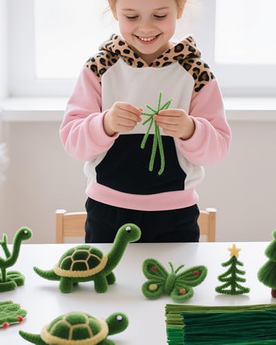 Miniatura 6 de 300 Sztuk Rodków, 300 Limpiadores De Pipas, 3 Limpiadores De Pipas De Color Verde, Para Manualidades Y Limpieza De Tuberías, Limpiador De Pipas, Limpiapipas Manualidades, Chenilla Manualidades