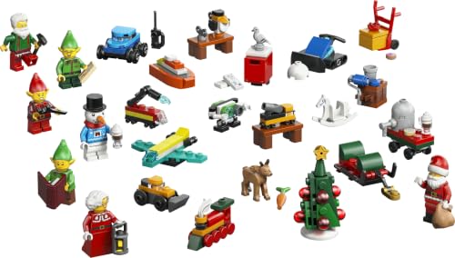 LEGO City Le Calendrier de l'Avent 2026 - Jouets pour Garçon ou Fille 5 Ans - Compte à Rebours de Noël - 24 Surprises Dont Voiture, Camions, Avion, 7 Minifigurines & Tapis de Jeu - Idée Cadeau 60510