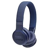 JBL Live 400BT Wireless On-Ear Bluetooth Headphones with up to 24 Hours of Battery Life - Blue, One-Size (JBLLIVE400BTBLUAM-cr) (Renewed)