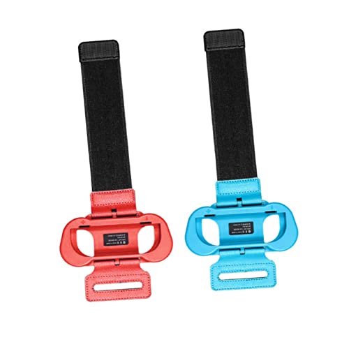 SOLUSTRE 2 Pièces Contrôleur Bandes Et avec Poignet Rouge + Interrupteur Bande Bleu Joy Conter Réglable Adultes Sangle Élastique Enfants pour Jeu De Manette Compatible Cover