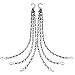 Hanging Chain, Heavy Duty 24 Inch Hanging Flower Basket Galvanized Replacement Chain -3 Point Garden Plant Hanger for Outdoor or Indoor