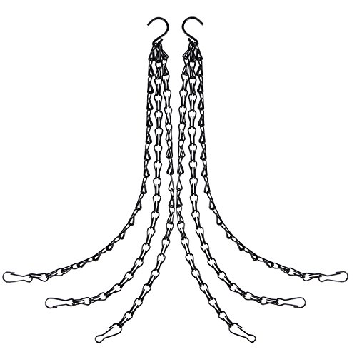 Skyoo 2 Pack Hanging Chain Flower Pot Basket Replacement Chain Hanger for Bird Feeders, Planters, Lanterns and Ornaments, 24 inch