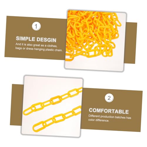 HEALLILY 1 Rolo De Corrente De Segurança Suspensa De Cone De Estrada Corrente De Segurança Correntes