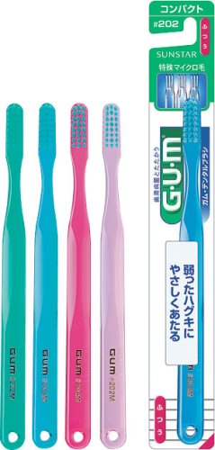 Amazon.co.jp: サンスター GUM(ガム) デンタル 歯ブラシ#202 [3列