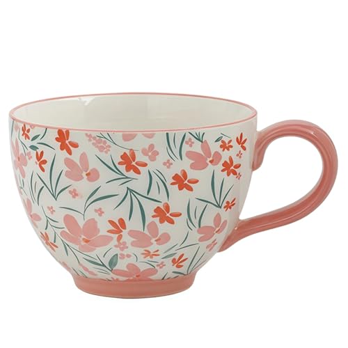 Jaamyears Bouillon Cups, Soup Bowls with Handles, 400ml Microwave Soup Mug for Breakfast, Milk, Desserts, Oatmeal