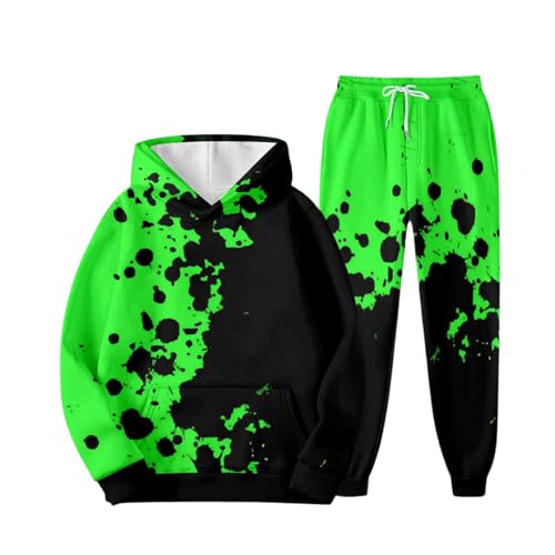 Boys Hoodie and Sweatpants 2 Piece Set Lightweight Graphic Print Jogger Outfit Hooded Pullover Sweatshirt for Kids3