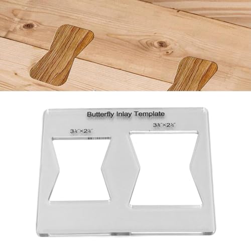 Professionelle Schmetterlings-Inlay-Schablone für Holzbearbeitung und Holzreparatur, Fräser-Set mit dekorativen Holzverbindungen, Möbelreparatur Werkzeuge Zubehör
