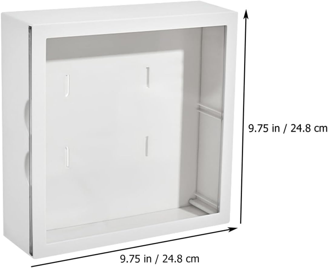 Wall Mounted Display Case for Collectibles, Space Saving White image 4