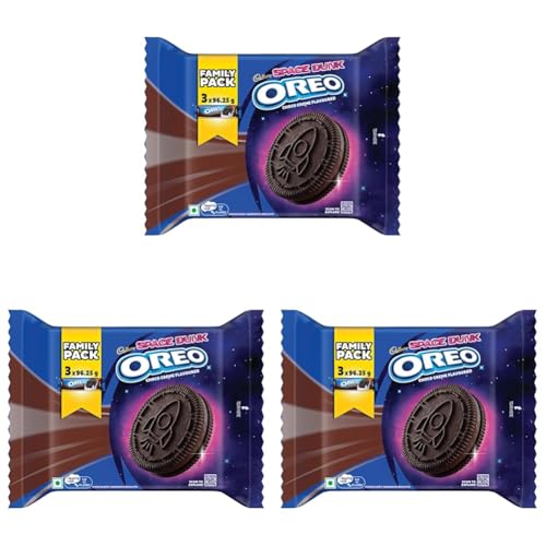 Image of Cadbury Oreo Chocolate Flavour Creme Sandwich Biscuit, 288.75 g Family Pack (Pack of 3)