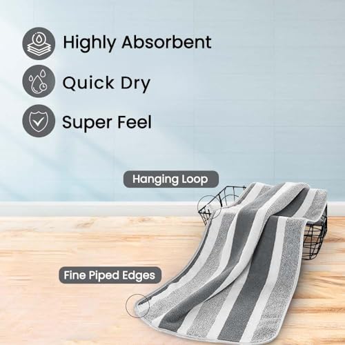 Image of MAXOSHINE Hand Towel Set of 2-Super Soft Quick Dry Microfiber Face Towel for Women Men-Hanging Loop Napkins for Wash Basin Gym Sports Travel-40 x 60 cm (Red /Grey, Set of 2)