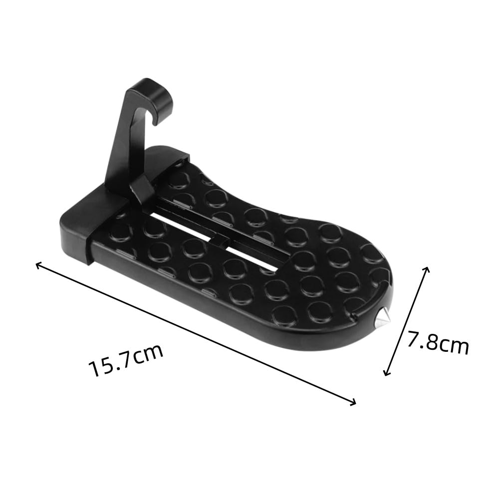 Gradino Pieghevole Per Auto - Portapacchi Con Gancio E Martello Sicurezza | Supporto Fino A 231kg - Foto 2