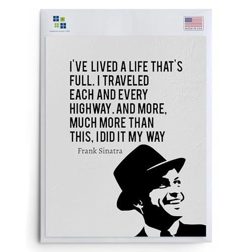 AMERICAN LUXURY GIFTS I Did It My Way - Iconic Song Lyric Wall Art Poster, This Ready to Frame Music Wall Art Decor Print is Good For Music Studio Room (Unframed, 8 x 10 inches)