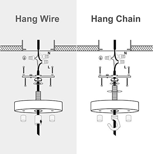 Qc Pendant Light Canopy Kit - 6 Inches, Ceiling Light Fixture Cover Plate For Chandelier, Lighting Canopy, Mounting Hardware Includes Heavy Duty Steel Cross Bar, Loop, Hook And Screws (Black) #TOP4