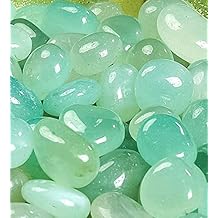 Royal Sapphire Green River Rocks, Garden Rocks, Outdoor Decorative Stones, Natural Gravel, for Aquariums, Landscaping, Vase Fillers, Tillandsia, Cactus Pot, Terrarium Rocks, 4.5 lb 72 oz