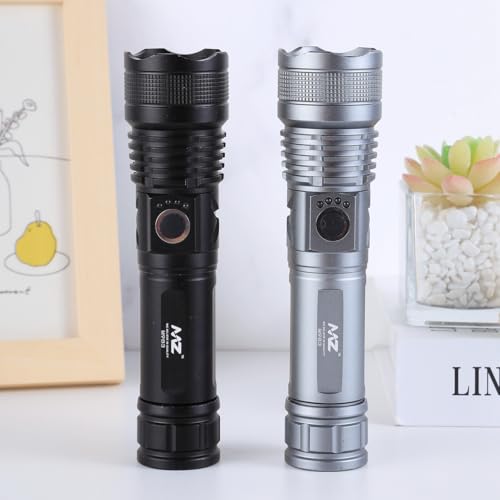 Image of MZ M983 (Rechargeable LED Metal Torch) Zoomable 5 Modes Flashlight, Super Bright 100W Light with 1200mAh Battery