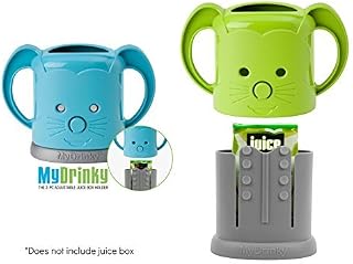 MyDrinky - The Adjustable Juice Box Holder 2 Pack (Lime/Aqua)