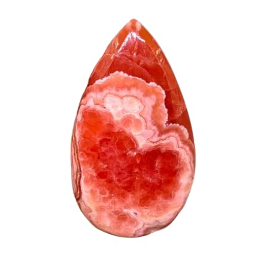 Cabochon rhodochrosite naturelle 51x28mm poire en vrac pour création bijoux | GH_NAT_05230