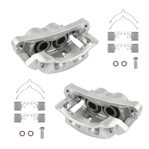 KUSATEC 18B4791 18B4790 Front Disc Brake Caliper with Bracket fit for Ford Excursion 2000-2005; F-250/F-350 Super Duty 1999-2004, Both Driver Passenger Side