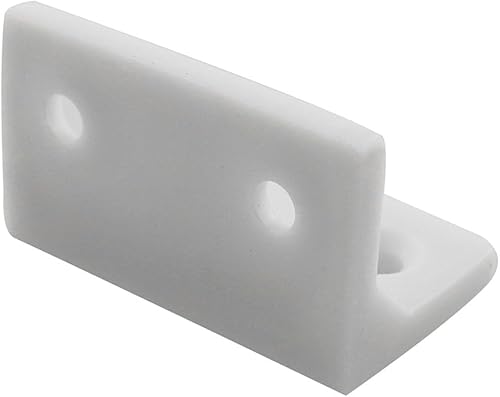 Miniatura 3 de Juego de 24 soportes de esquina de plástico blanco de 0.866 x 1.496 in, en forma de L, para esquina de muebles, soportes de ángulo recto de 90