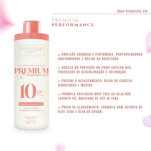 Água Oxigenada 10 Volumes - 900ml Veggue Profissional